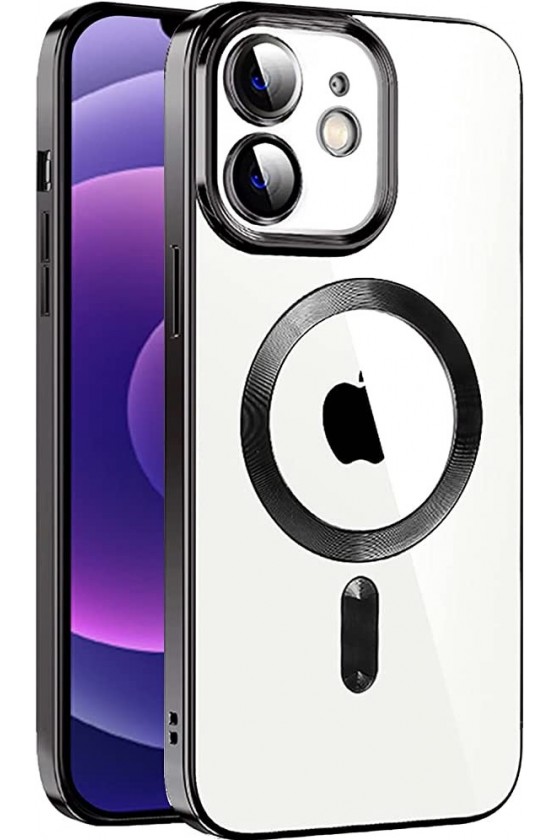 Coque magnétique transparent pour iPhone 11 noir