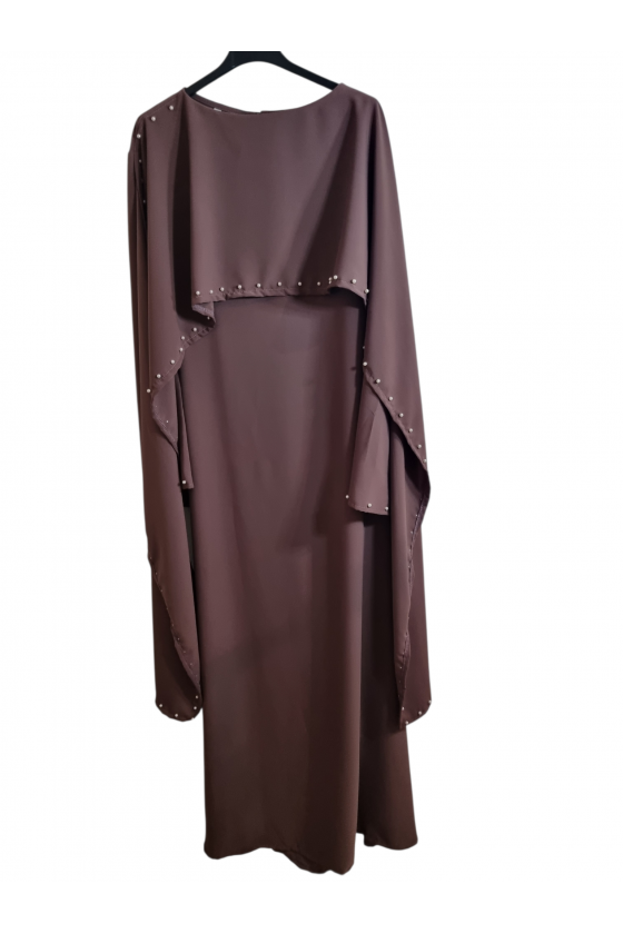 Robe abaya dos croisée avec...