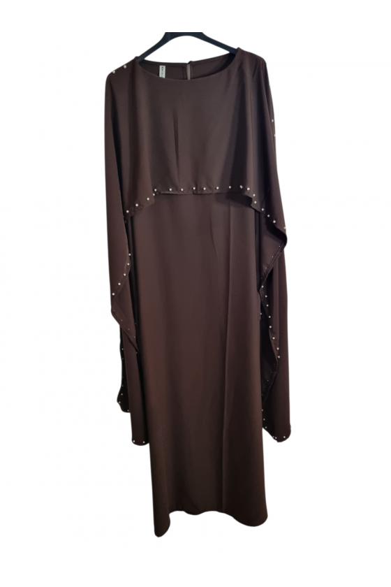 Robe abaya dos croisée avec...
