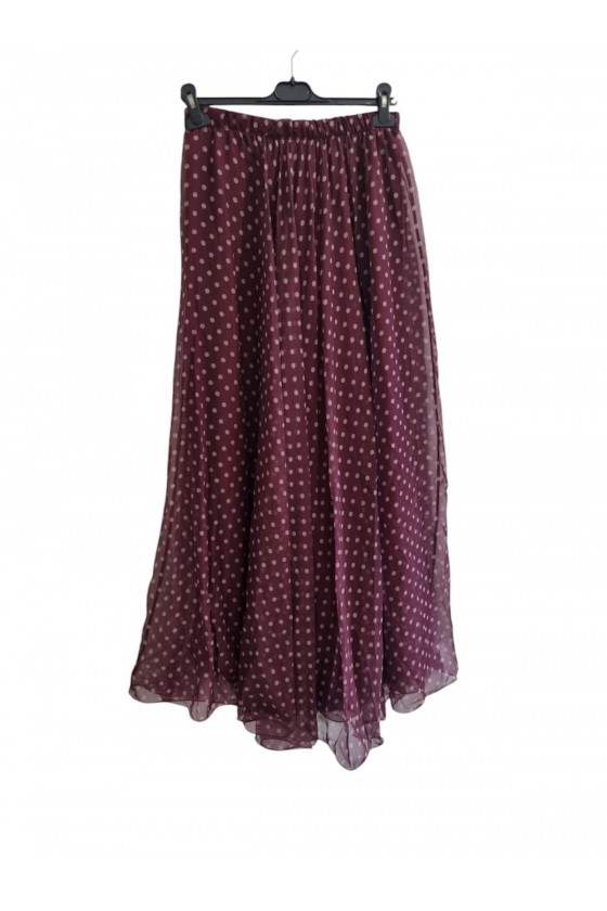 Jupe Longue A Pois Violet