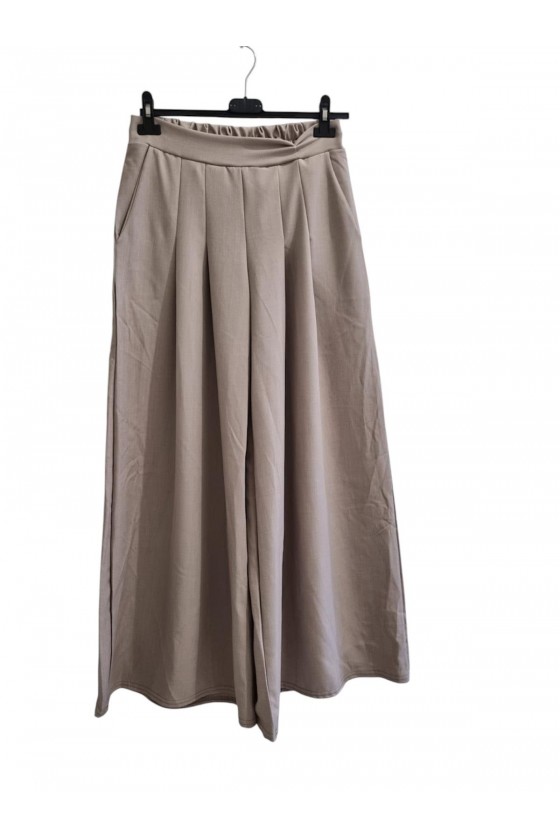 Pantalon fluide beige