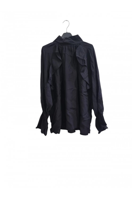 Blouse A Volant Noire