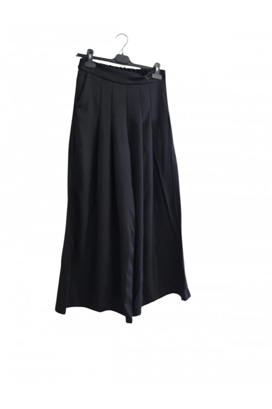 Pantalon Large Fluide Elégant Noir
