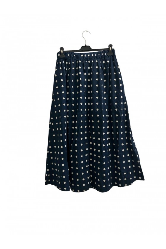 Jupe à pois bleu marine