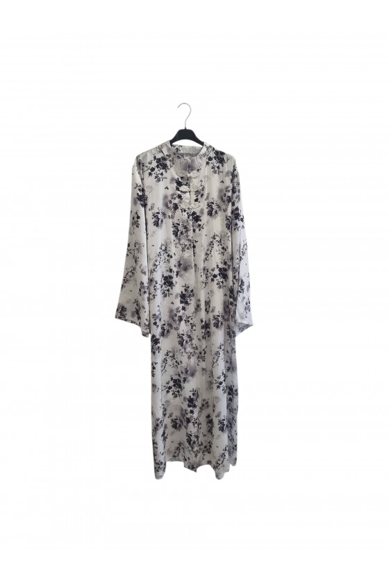 Robe imprimée a fleurs noir