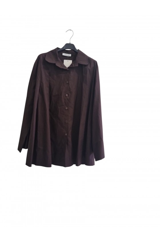 Chemise manches longues marron