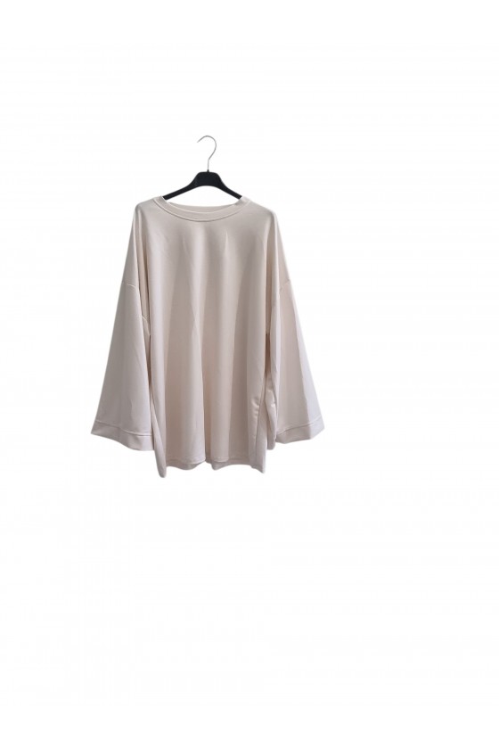 t -shirt manches longues blanc taille unique taille 36/40