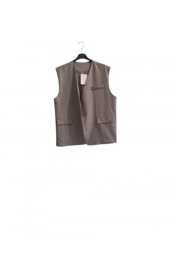 Blazer manches courte taupe...